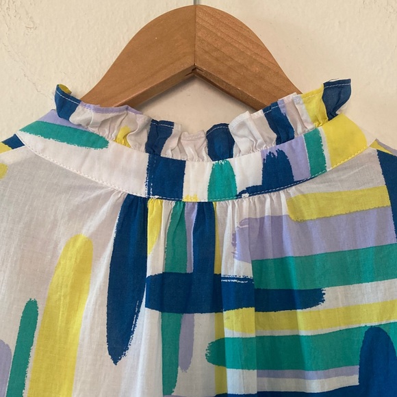 PINCH Stella Tiered Ruffle Midi Dress Multicolor Abstract Print Size L - Picture 13 of 16